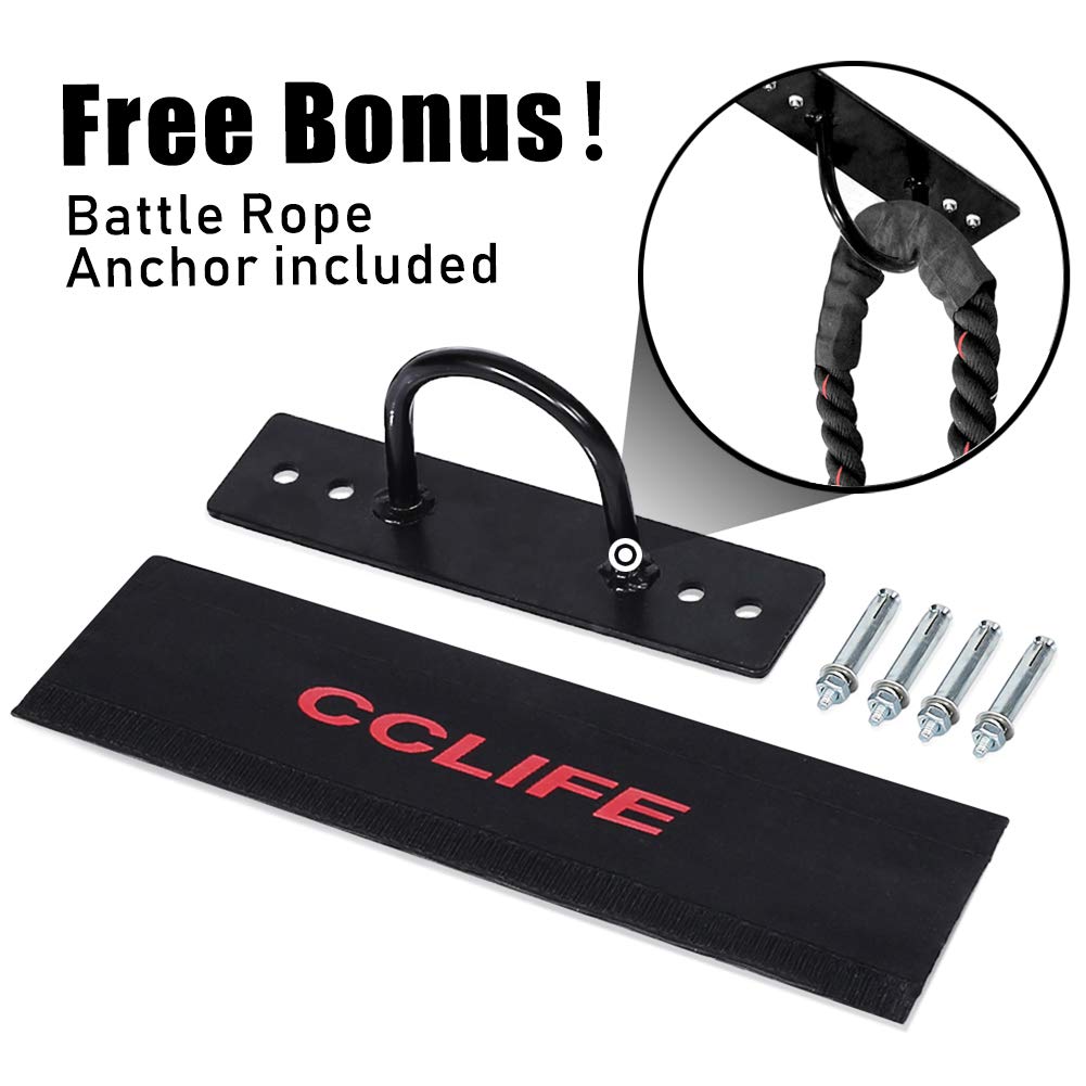 CCLIFE Battle Ropes Schlachtseil 9m 12m 15m Ø38mm Fitnesse Sport Tau Trainingsseil Fitnessseil Sportseil Battle Rope für Fitnessstudio Muskelaufbau