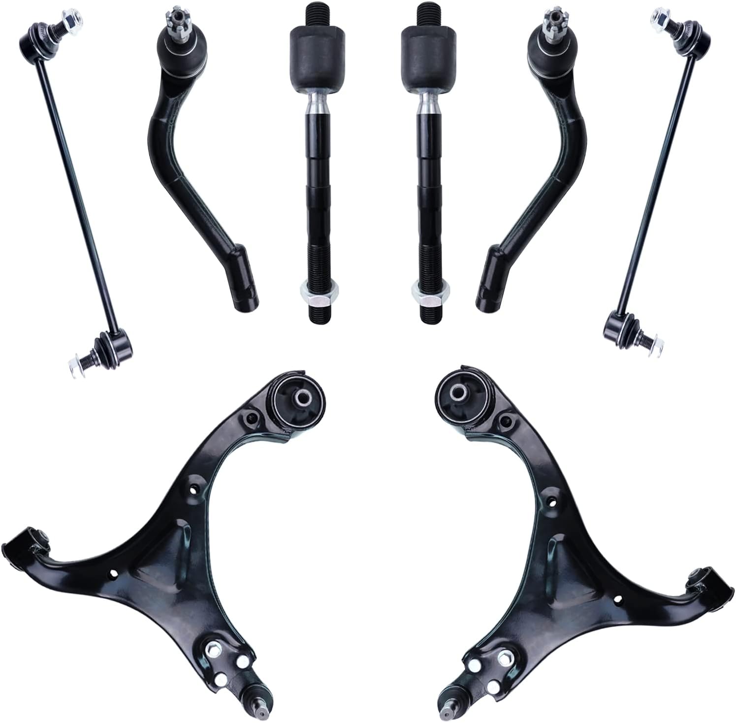 Control Arms, 8 Pcs Front Lower Ball Joint Tie Rods Sway Links Front Suspension Kit Compatible With Hyundai Sonata 2011-2014 (without Sports)