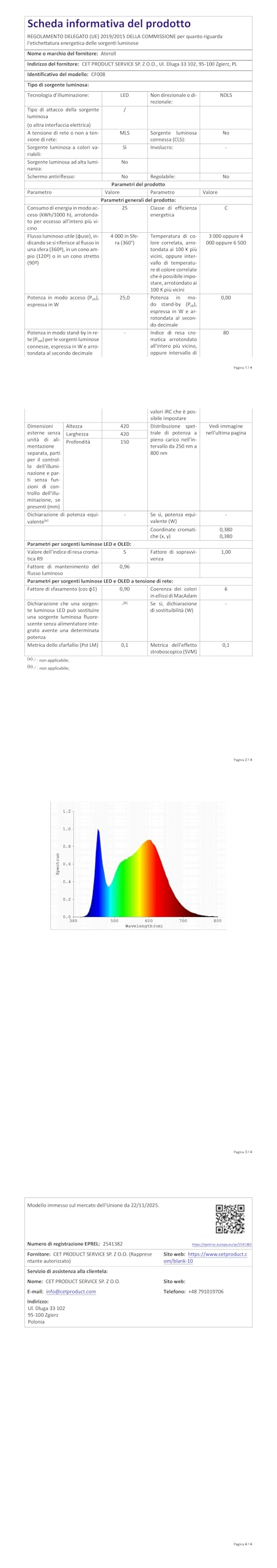 Ateroll Ventilatore da Soffitto con Luce Ø43.5CM, DC 25W LED 25W Dimmerabile 3CCT (3000K-4000K-6500K)+RGB, 6 Velocità, Timer, Memoria delle impostazioni, Adatto per Camera da Letto, Soggiorno