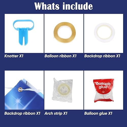 Miniatura 4 de Juego de globos azules de feliz cumpleaños 23  Decoración de guirnalda temática de fiesta con texto en inglés "Cheers to 23 years old Party Theme