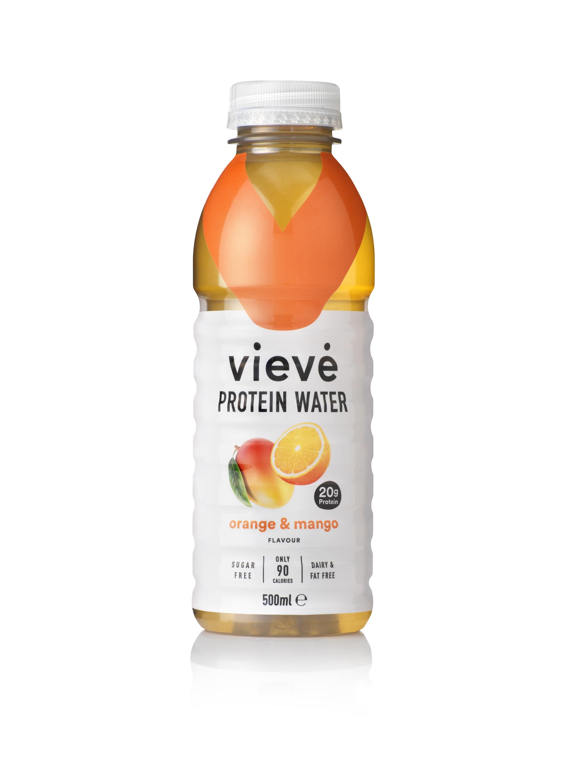 Vieve Protein Water 6x500ml - Orange & Mango | 20g Protein, Sugar Free, Fat Free & Dairy Free | A Ready to Drink Alternative to Protein Powders & Shakes | 6 Pack