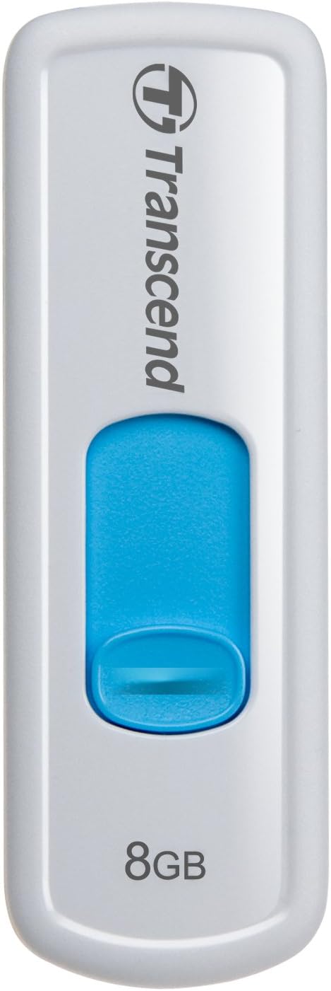 Transcend 8 GB JetFlash 530 Retractable USB Flash Drive - TS8GJF530 (White)