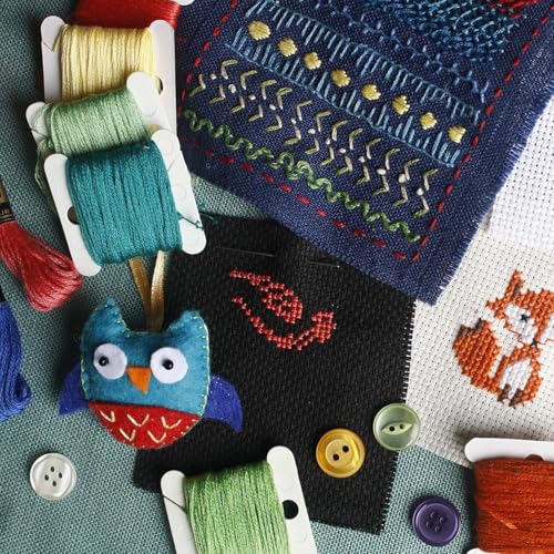 Image of Essentials By Leisure Arts Aida Cloth, 18 Count, Navy, Cross Stitch Fabric, Embroidery Fabric, Cross Stitch Supplies for Crafting, Stitching, and Sewing Projects 15X18