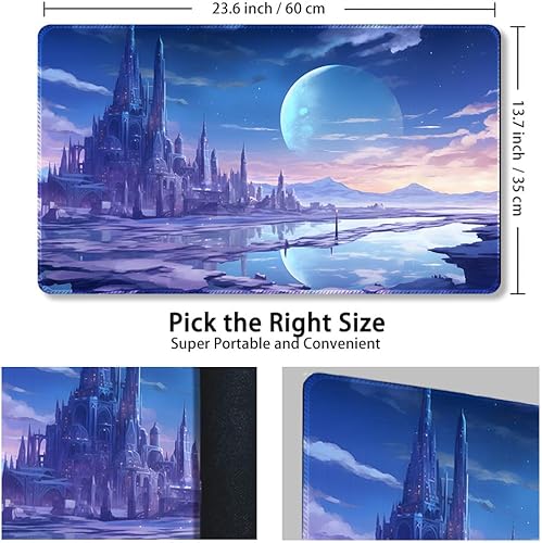 Miniatura 116 de Tapete de juego MTG cosido de alta calidad con zonas y parte trasera de goma antideslizante, tapete de juego TCG para MTG y otros juegos de cartas