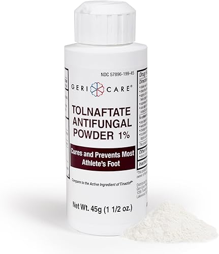 Tolnaftate Polvo Antifúngico 1 por Geri-Care  Cuidado de los Pies de Atleta  Botella de 159oz