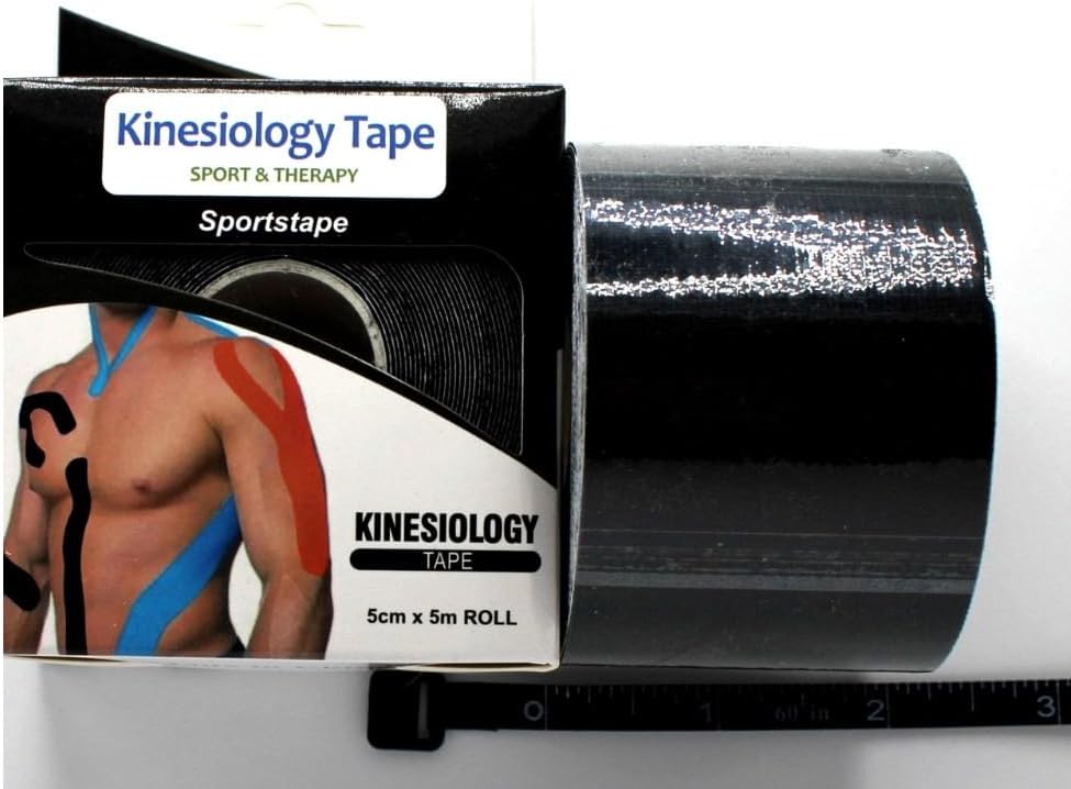 3-Pack, Waterproof Kinesiology Tape 2" x 16.4' for Pain Relief & Muscle Support - Latex-Free Athletic & Therapy Tape