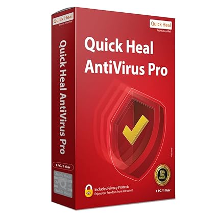 Quick Heal Antivirus Pro Latest Version - 1 PC, 1 Year (CD/DVD)
