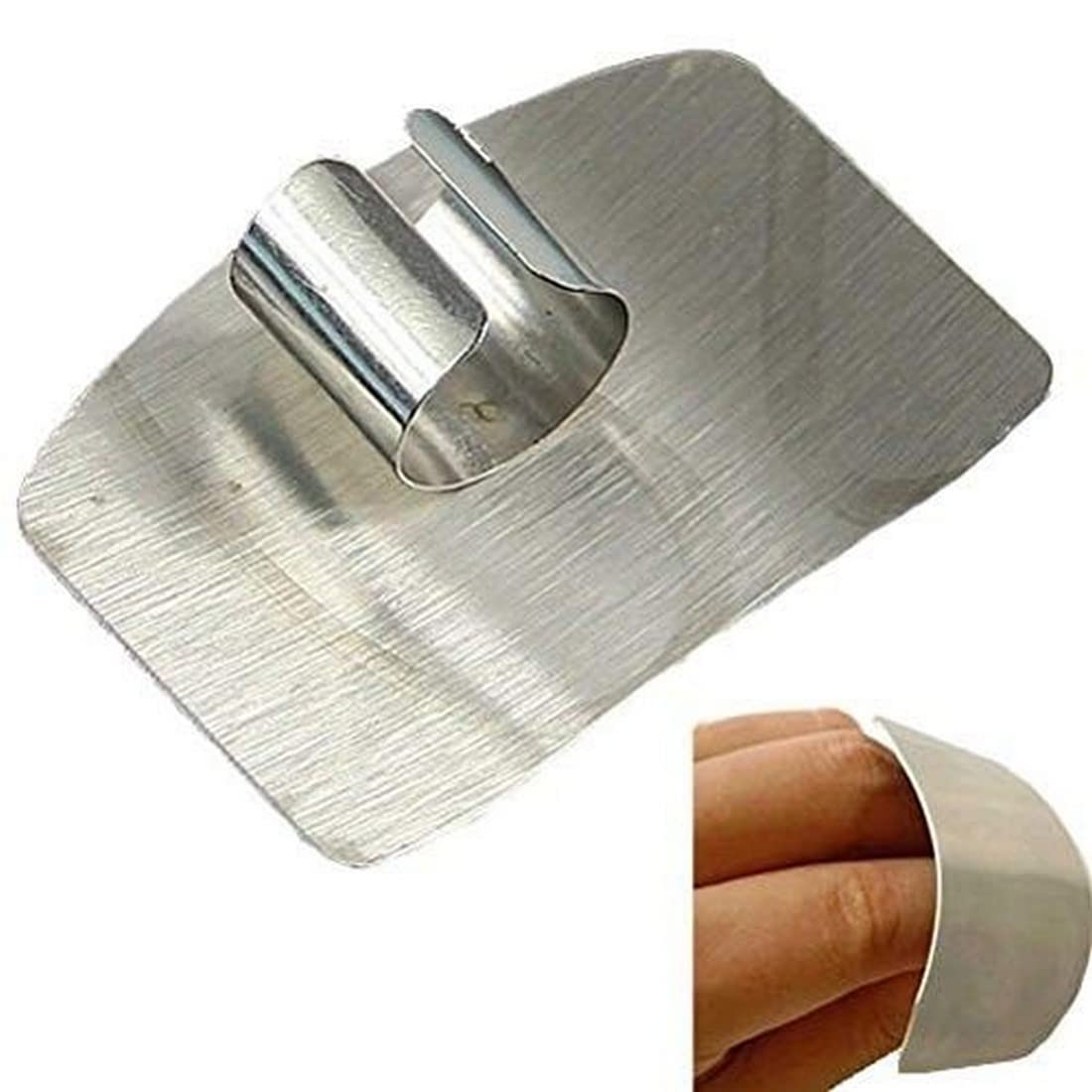 BKSMD Stainless Steel Finger Cutting Protector Hand Guard Safe Chopping Slice Kitchen Tool-image-49