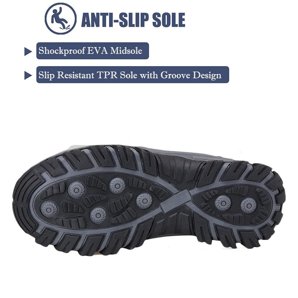 Stivaletti Donna Invernali Scarpe Stivali Neve Pelose Calda Stivali alla Caviglia Boots con Imbottitura Calda Blu 40
