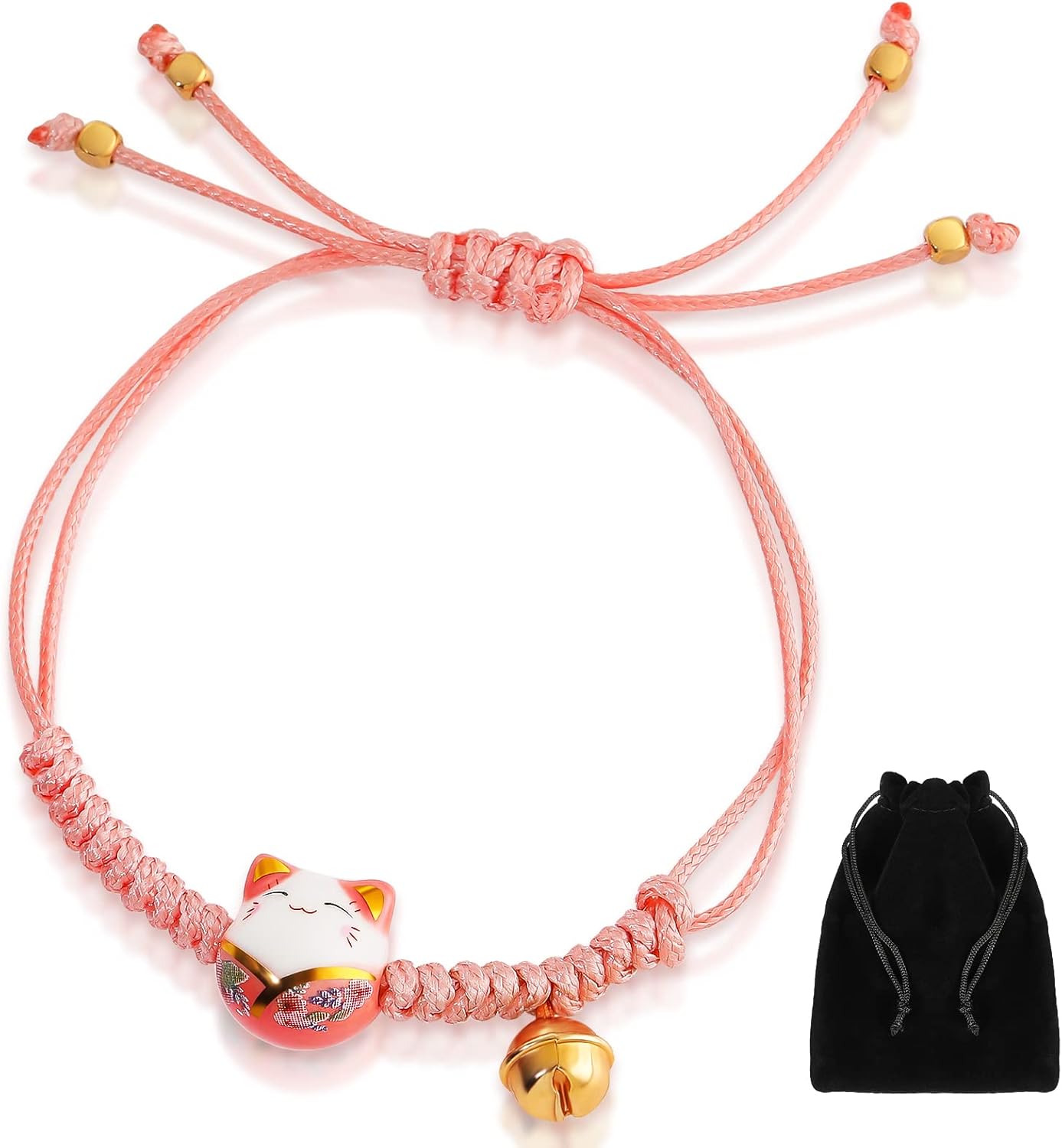 10 Perles Chat Porte Bonheur En Porcelaine 15 Mm, Maneki Neko En Céramique, Percées, Chat Kawaii Bleu Blanc (TC 149 2) France