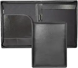 Pasta Convenção Executiva e Eventos Luxo Incorpast 1618 – Material Sintético com Zíper e Bloco de Anotações Interno – Ideal para Escritório e Eventos