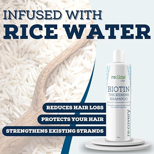 Miniatura 4 de Champú de biotina para el crecimiento del cabello, champú espesante para la pérdida de cabello, totalmente natural para adelgazar el cabello,