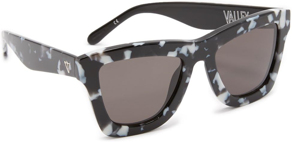 Valley Eyewear Women's DB II Sunglasses, Black Marble/Black, One Size