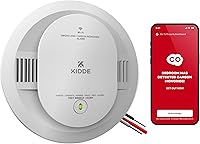 Vista 1 de Kidde Hardwired Kidde App Enabled Smart Smoke and Carbon Monoxide Detector, AA Battery Backup, Voice Alerts, Interconnected Alarm