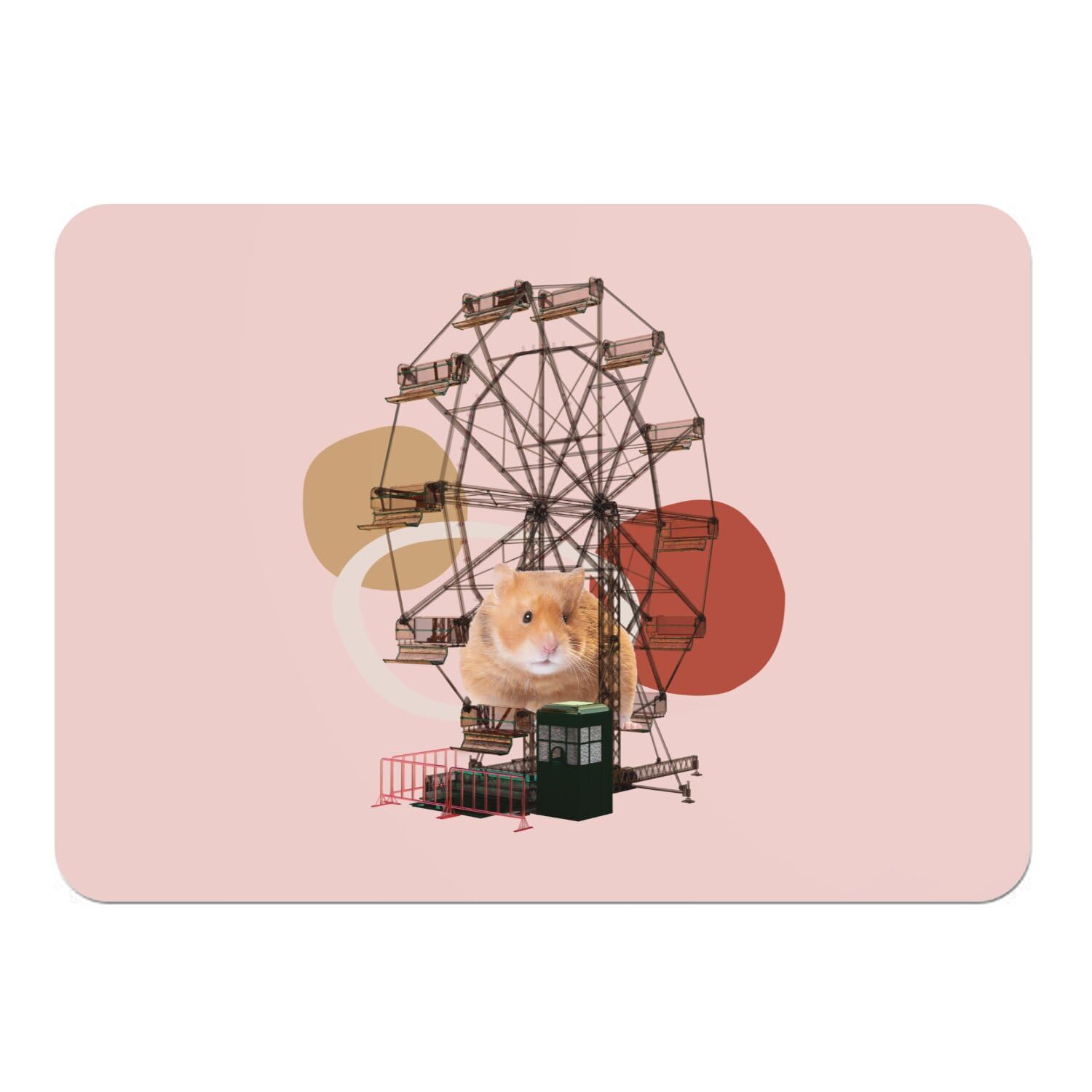 Sets de table rose avec hamster napperons poétiques en liège pour moments chaleureux