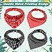 PAWCHIE Dog Bandanas Small Reversible Styles Pet Triangle Scarf Bibs - Adjustable with Two Snaps - Kerchief Set Accessories for Dogs, Puppy, Cats Red