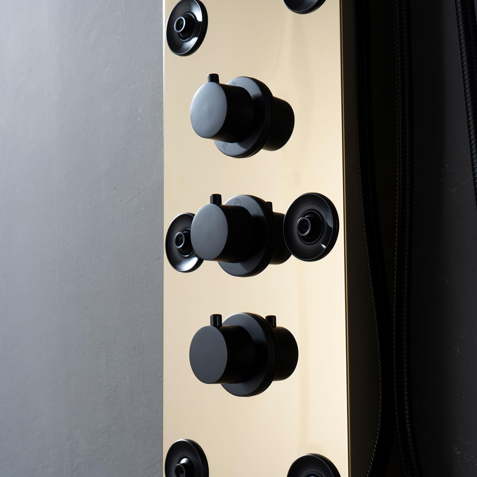 LED Gold Shower Tower 304 Stainless Steel 4 In 1 Shower Panels System