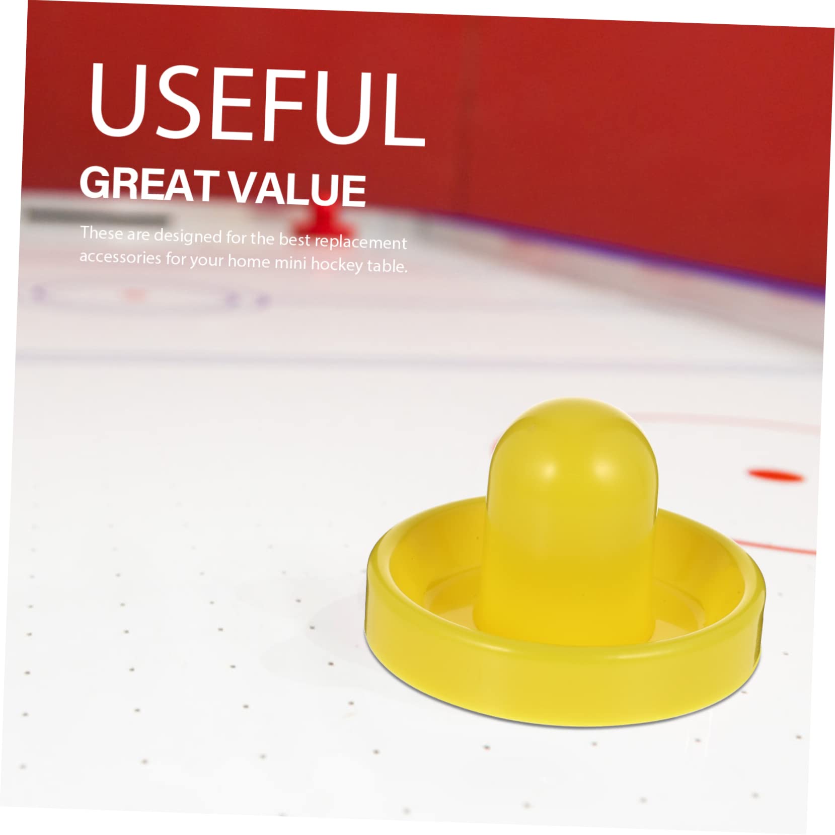 Milisten Set de Palets de Hockey de Table avec Poignées Accessoires Remplacement pour Jeu Air Hockey