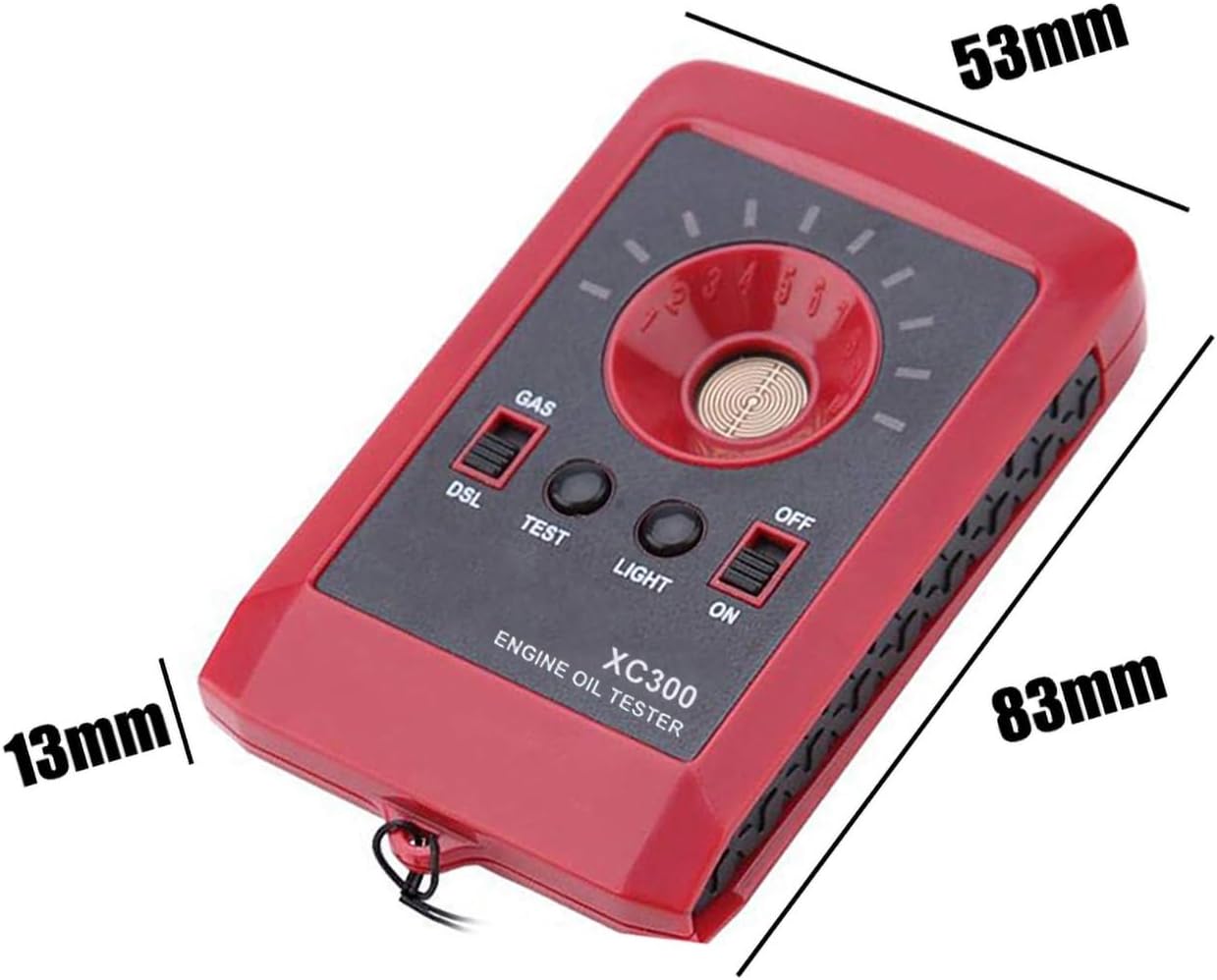 Eujgoov High Accuracy Digital Oil Quality Detector, Gas Fluid Analyzer for Engine with Calibration Function, Oil Safety Inspection, and Easy Carry Design (Red)