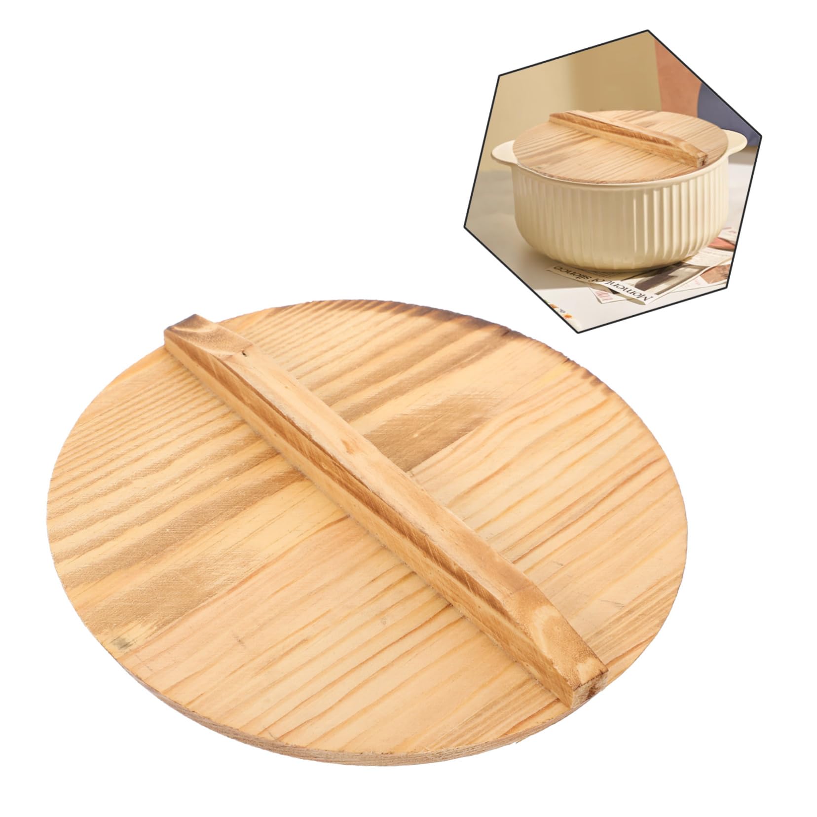 5 Pz coperchio della pentola calda coperchio per pentola sul piano cottura copertura della cupola alimentare copertina strumento di cottura wok artigianale Di legno