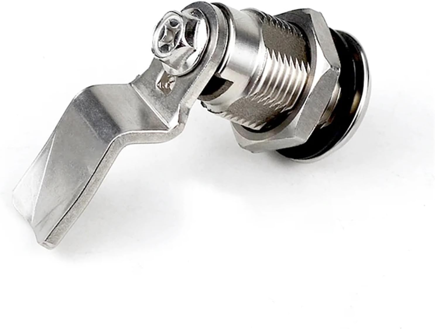 Cylinder Lock Stainless Steel Straight Tongue Curved Tongue Extended Triangular Lock and Extended Angle Cabinet 1Pcs(BH0)