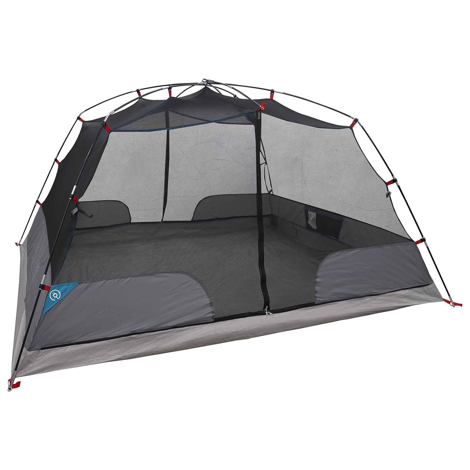 Tente de trekking pour 4 personnes - Bleu - En polyester 185T avec revêtement en polyuréthane - 280 x 239 x 138 cm - Légèrement portable - Pour camping, randonnée, trekking, festival