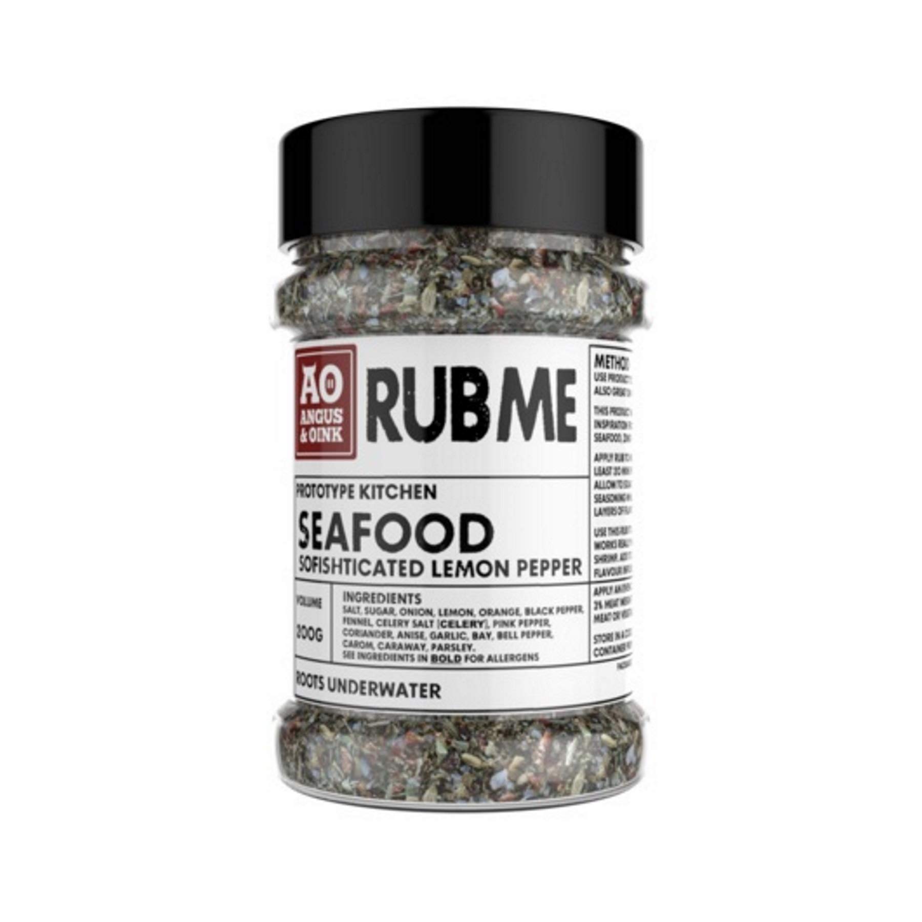 Angus & Oink | Lemon Pepper Seasoning | Sofishticated Citrus Flavour | Ideal for Seafood, Chicken & Pork | Fresh, Zesty & Herb-Infused | 235g