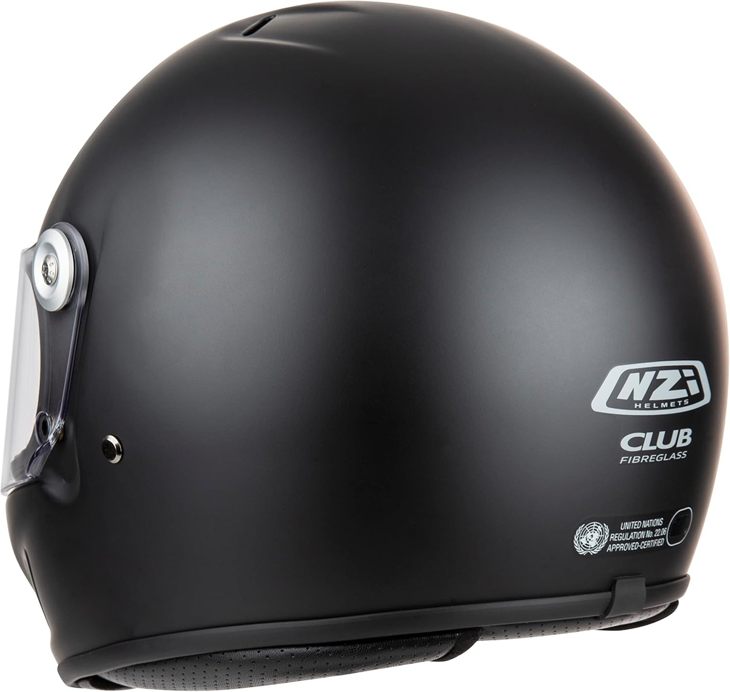 NZI Casco de Moto Integral Club Sv Negro Mate Talla M Fibra de Vidrio