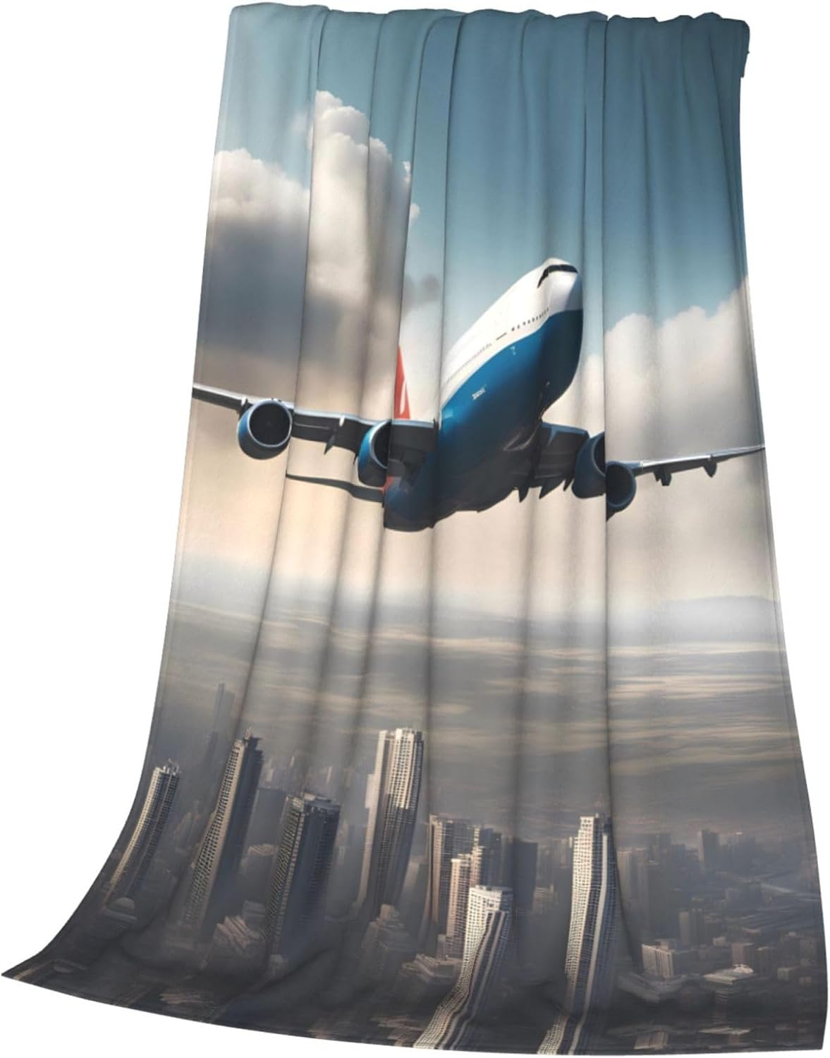 high Altitude Airplane Soft Multi-Purpose Blanket (60 * 50 inches) Super Soft Fleece Blanket for Bed, Sofa, Camping, Cooler or Travel,