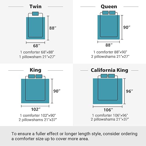 Miniatura 7 de KASENTEX Juego de edredón morado ultrasuave de fácil lavado, tamaño Queen, estampado de uvagris gaviota