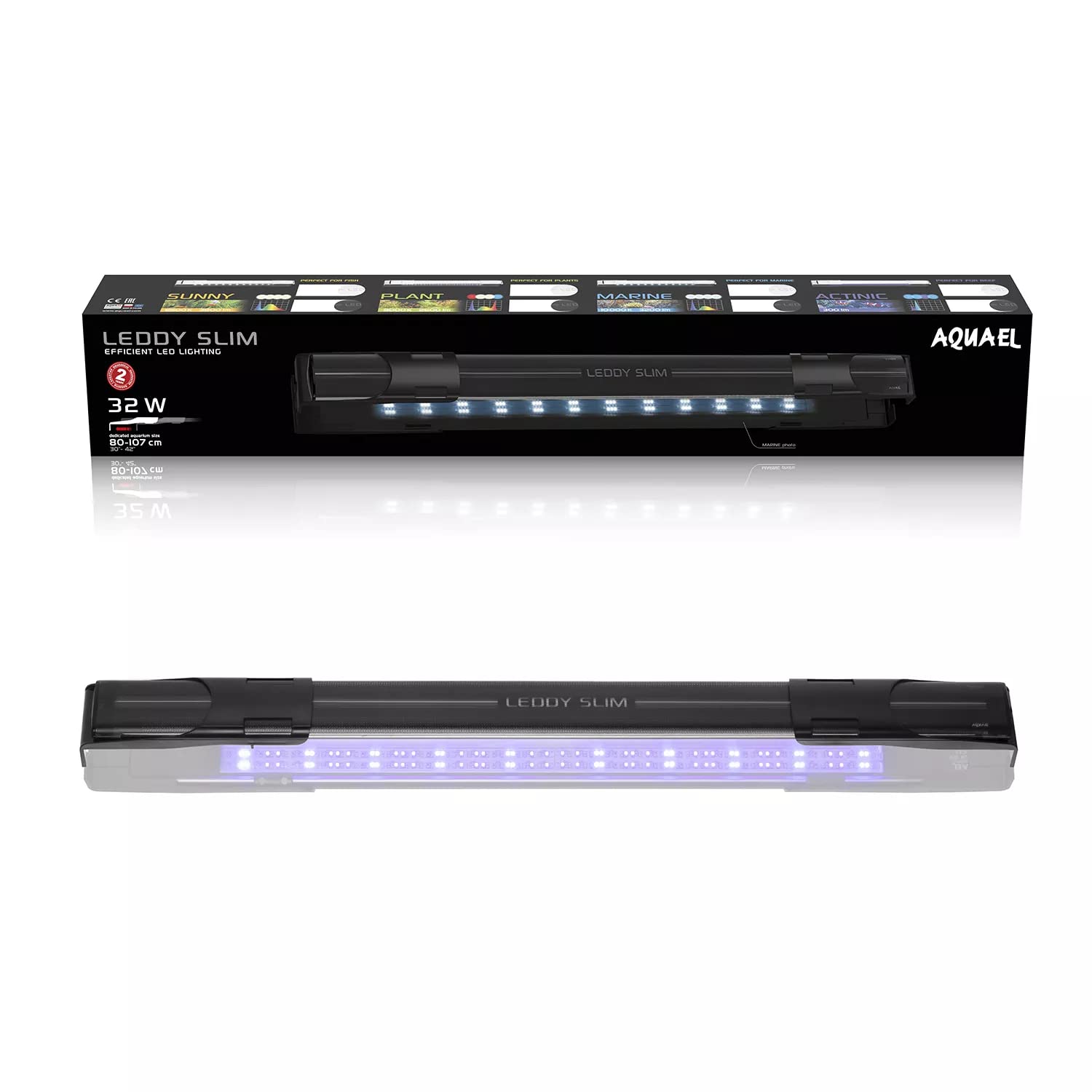 AQUAEL Leddy Slim 32W ACTINIC NEGRO 2.0
