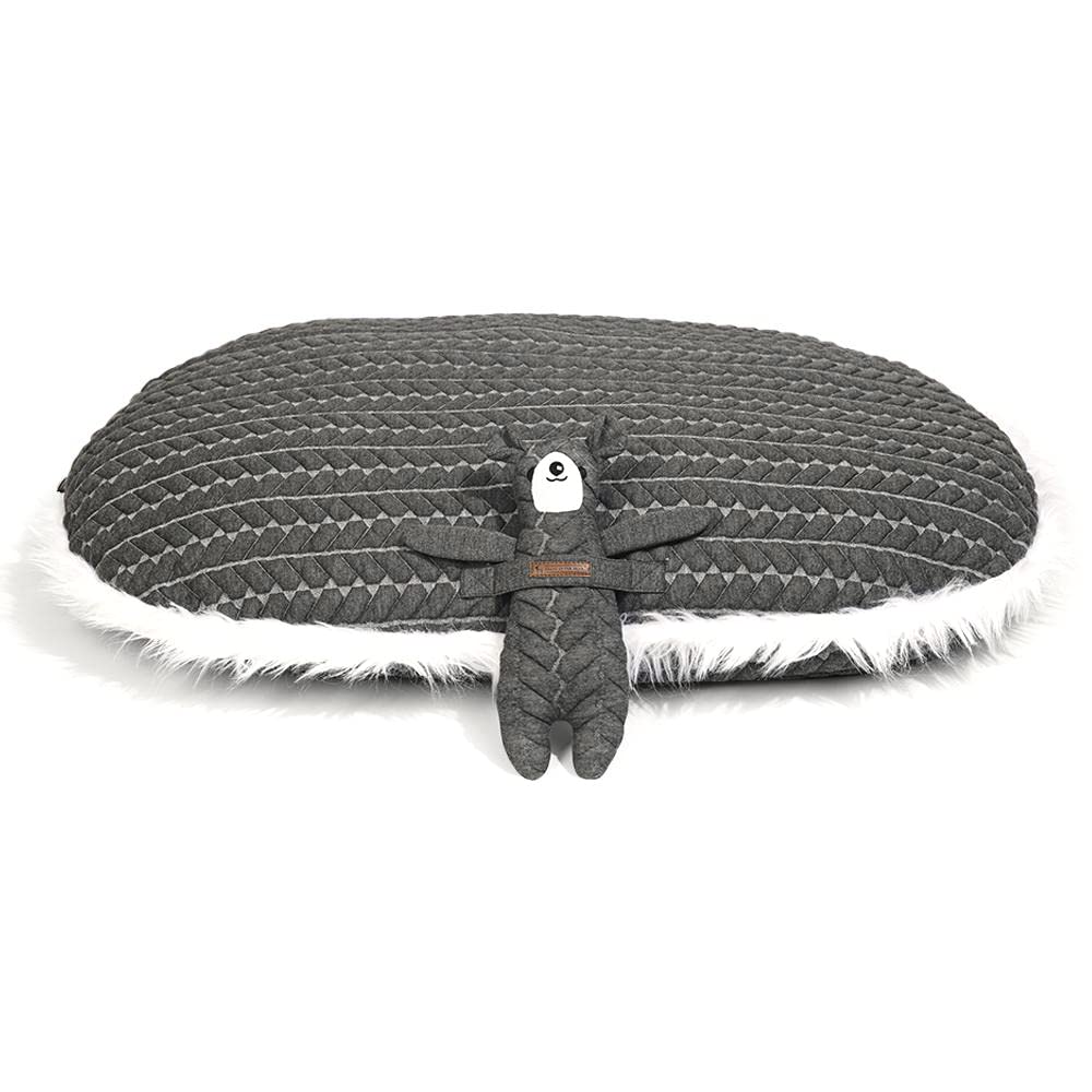 Heads Up For Tails Quilted Dog Bed for Winter with Dog Toy - Dark Grey - L (B09L82VB1Z) Amazon Price History, Amazon Price Tracker