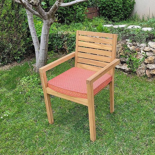 Teck'Attitude Coussin à Motifs Corail/Blanc pour fauteuils Fixes Cover