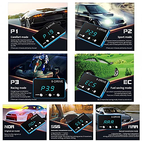 9 Drive Throttle Response Controller,Smart Electronic Racing Pedal Accelerator for Toyota 4Runner 2010+,Tundra 2007-2021,Land Cruiser (J200) 2008+,Camry 2007-2011,Corolla 2008-2013,for LEXUS GX 460