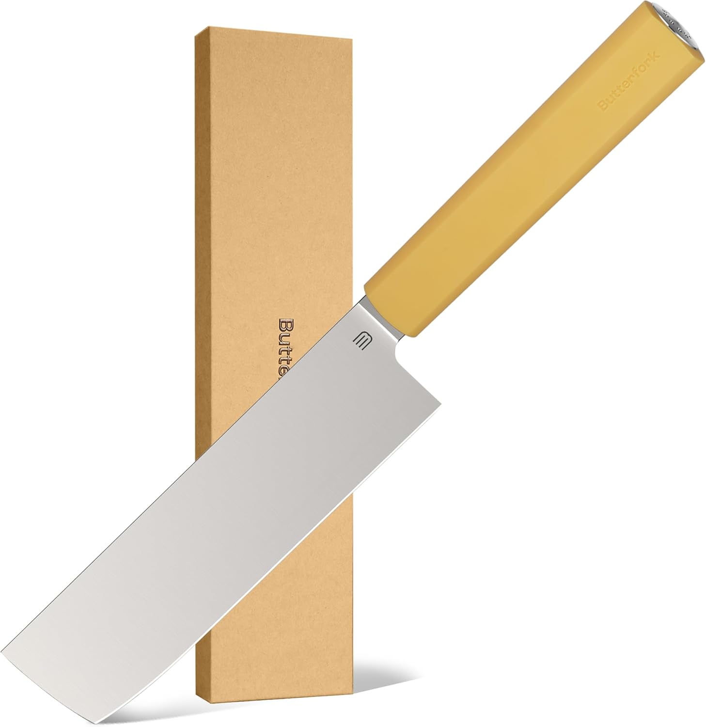 6 Inch Nakiri Knife, AR-RPM9 Steel & Replaceable Handle, Multipurpose Meat Cleaver Vegetable Chef Knife with Oak Sheath, Gift for Home Chefs