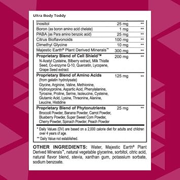 Youngevity Ultra Body Toddy - أكثر من 100 مكون غذائي ميجا متعدد الفيتامينات المعدنية للرجال والنساء - امتصاص معزز - مغذيات نباتية - أحماض أمينية - (32 Fl Oz)