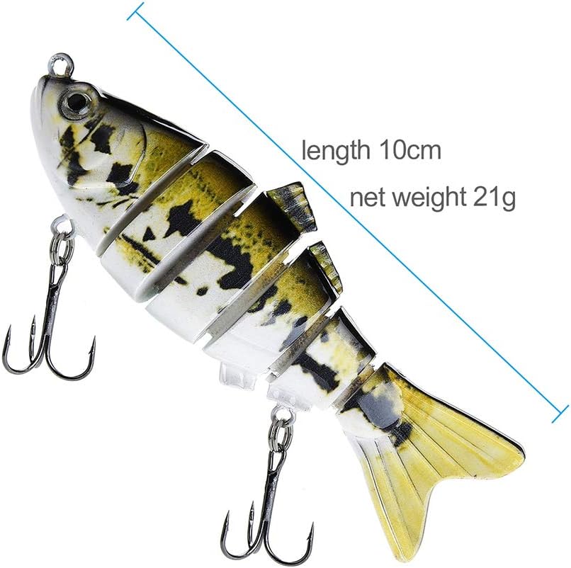 3-Pack Multi-Jointed Fishing Lures – Slow Sinking Life-Like Bass Swimbaits – Premium Quality Durability - Sharp Treble Hooks – 3D Eyes Gravity Ball – Targets Bass, Perch, Walleye, Pike, Muskie, Trout : Sports & Outdoors