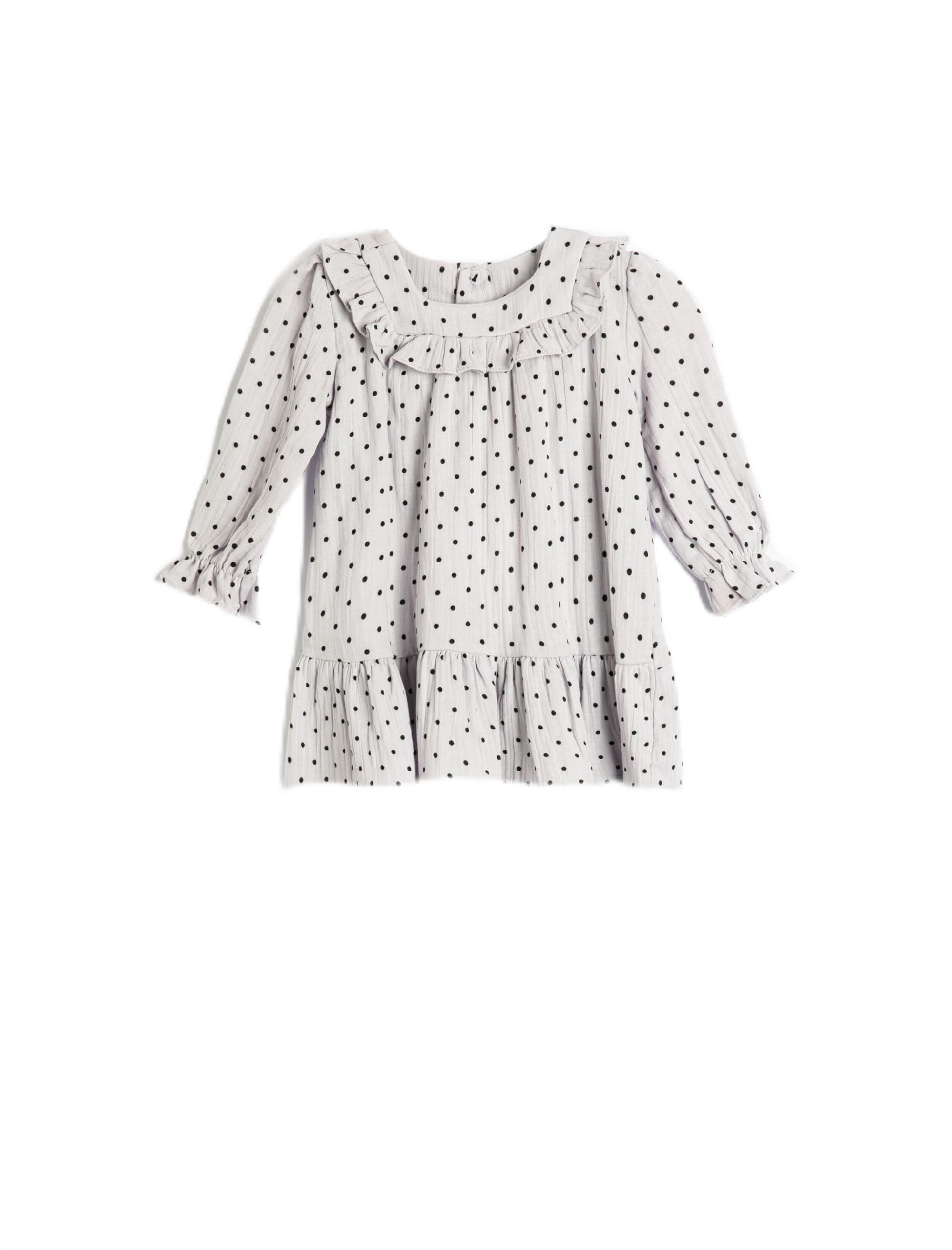 Vestido lila Koton de algodón con puños elásticos cómodos 4