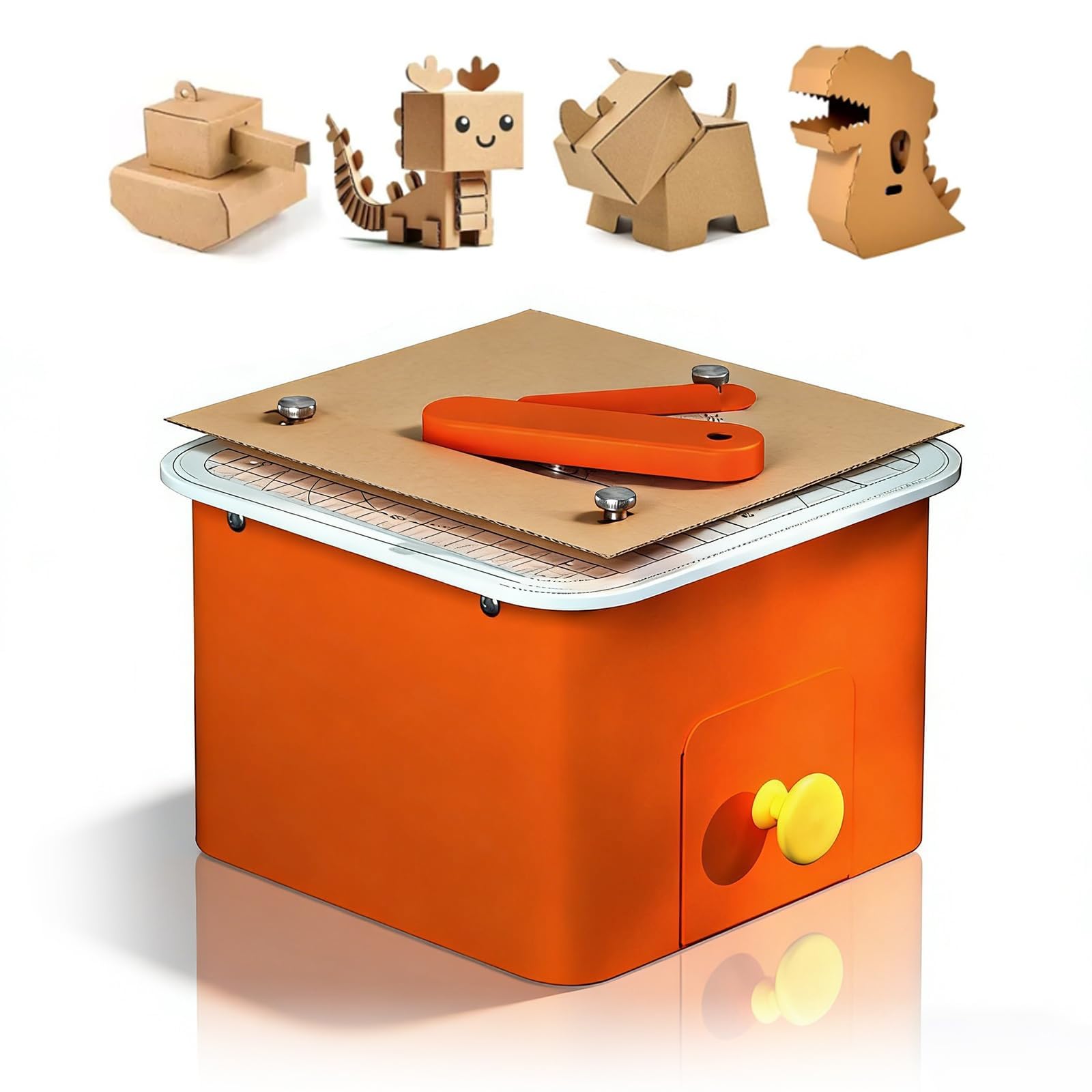 Cortador de cartón eléctrico sin cuchillas, grosor ajustable de 0 a 2,5 mm, círculo tangente auxiliar y regla de empuje, herramienta de manualidades para modelos 3D y proyectos de bricolaje