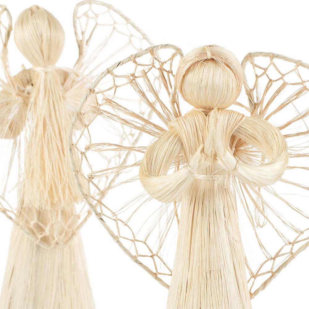 ANGEL　門松A 別寸別注品 Amazon.com: Pack of 3 Natural Abaca Cone Angels by Factory Direct