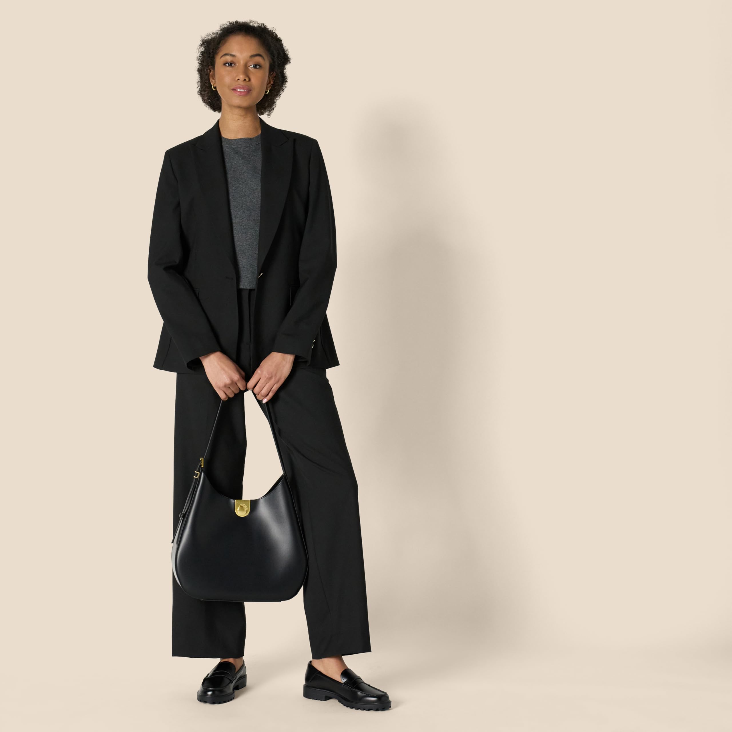Amazon Essentials Damen Einreihiger Gewebter Blazer, Normale Passform