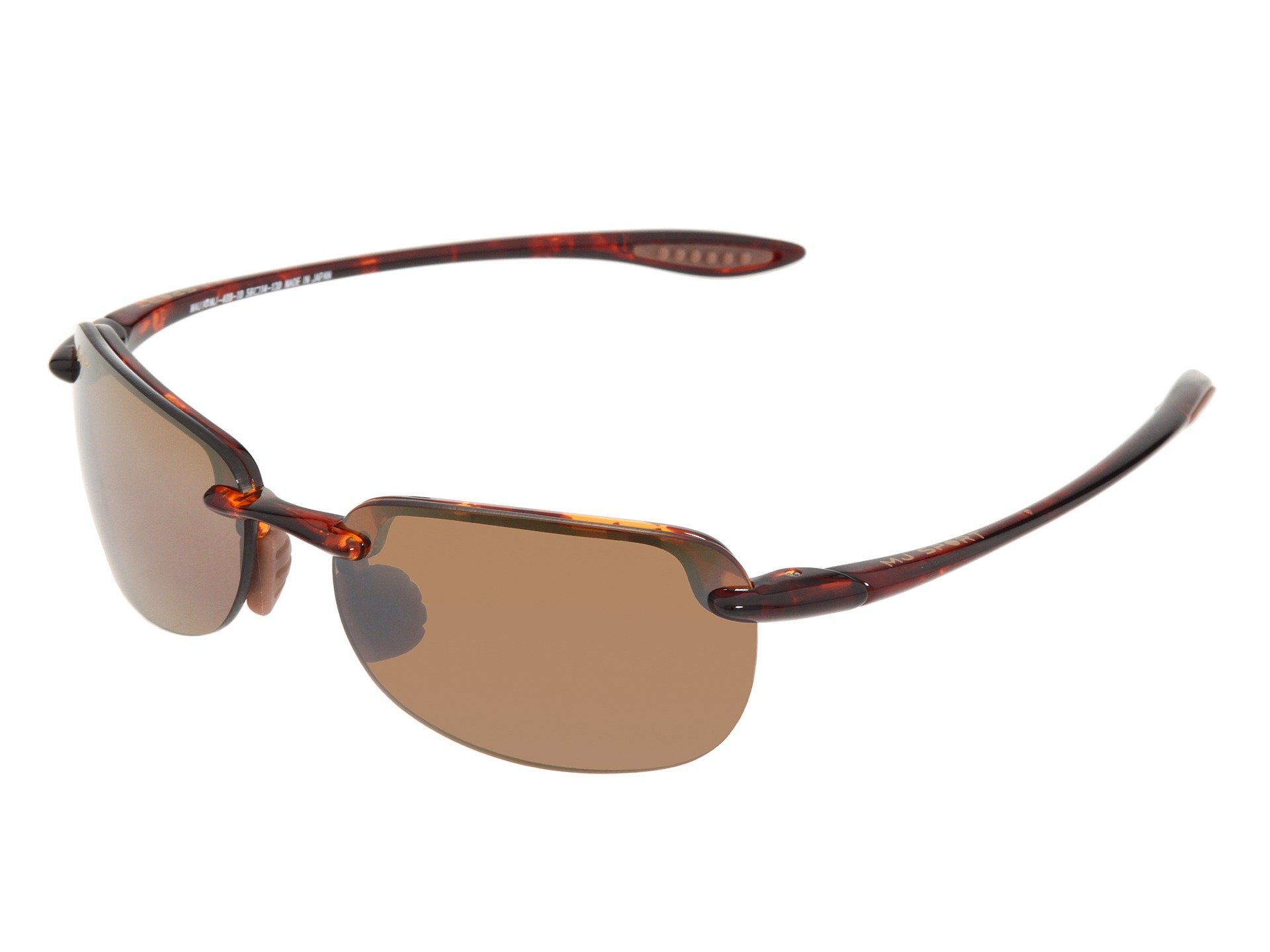 Maui Jim Unisex Brown Sandy Beach Rimless Sunglasses - Sunglasses - 56 Mm - Accessories