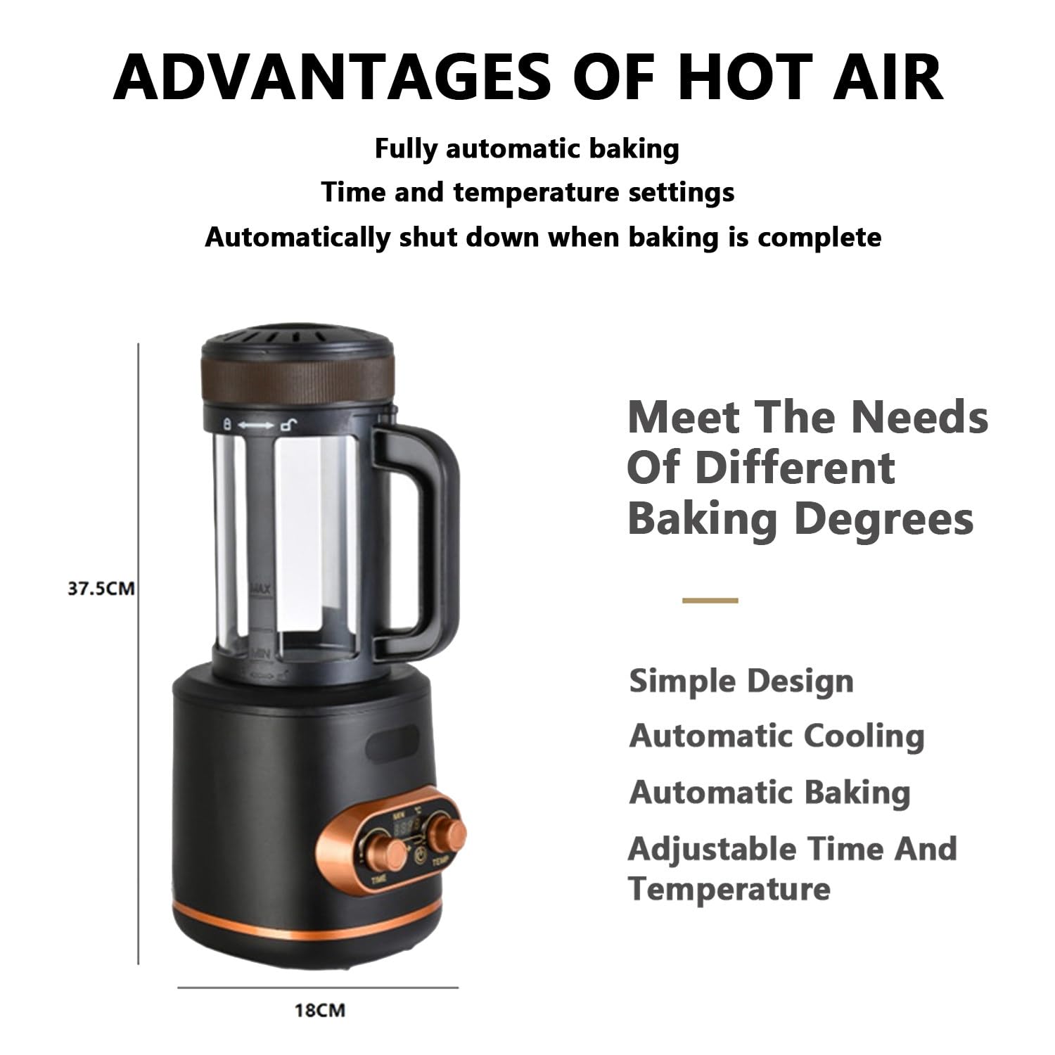 Tostatrice per Chicchi Di Caffè Da 2200 W per La Casa, Con Manopola Regolabile E Filtro in Pelle Argentata, Temperatura Massima 240 ℃, Adatta per La Cottura Dei Chicchi Di Caffè