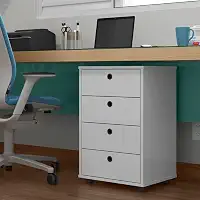 Gaveteiro para Escritório Arquivo Para Documentos Gaveteiro Classic Branco
