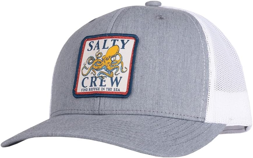 Salty Crew Ink Slinger Retro Trucker Hat - Unisex Stylish Adjustable Cotton Hat for Adults