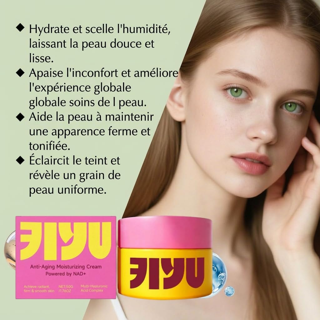 Jiyu Anti-Aging Moisturizing Cream, creme hydratante visage jiyu nad+ korean skin care creme coréenne 50ml
