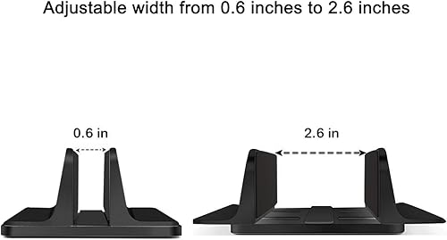 Miniatura 6 de ORANGEHOME Soporte para laptop, soporte vertical de escritorio con tamaño de base ajustable, soporte para portátiles compatible con todos los