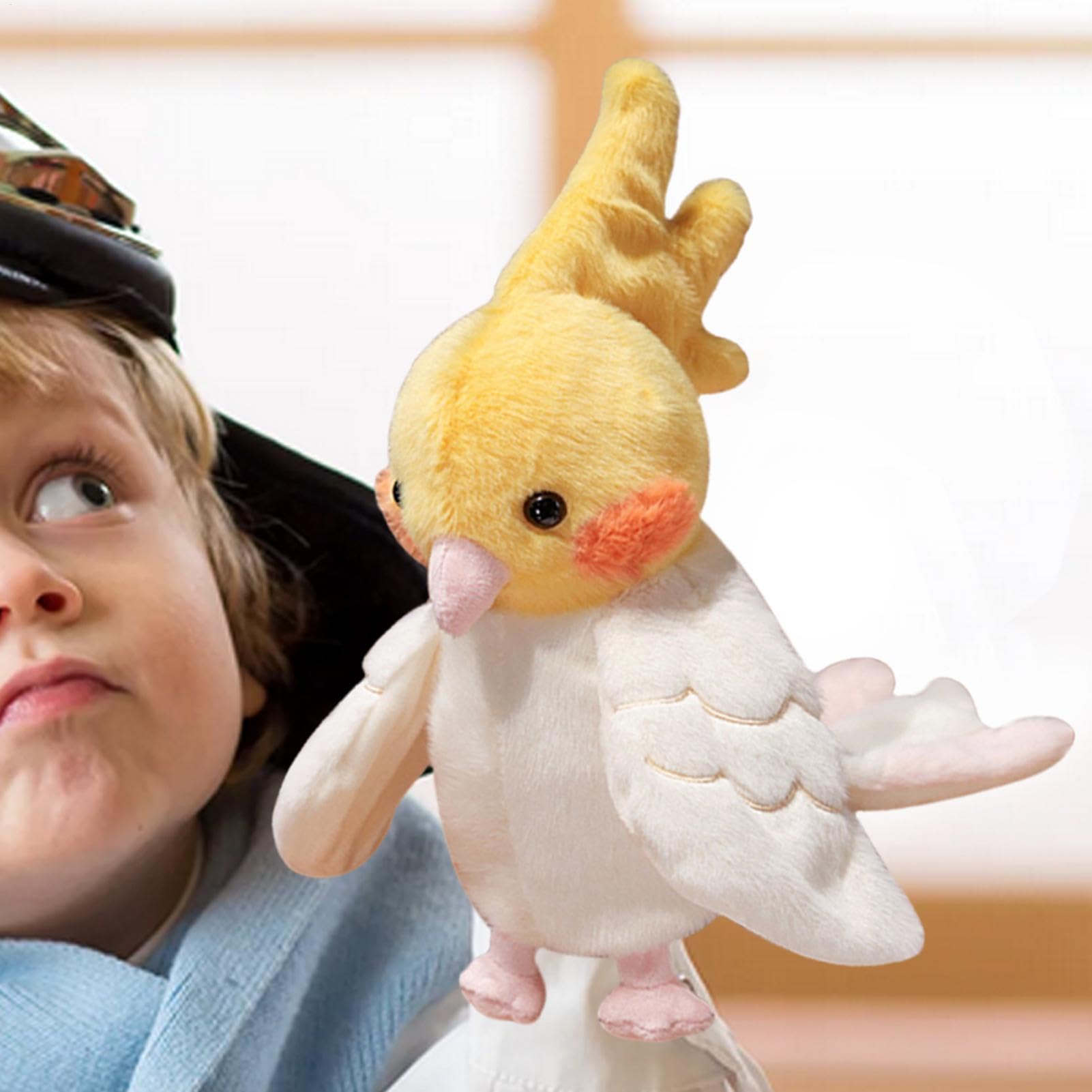 Puppet a mano animale, peluche per animali domestici - PACCHIO PARRROT TRAVE INTERACTIVE PEACHIO | Burattini a mano giocattolo imbalsamato per bambini gioco di ruolo da insegnamento per ragazzi ragazz