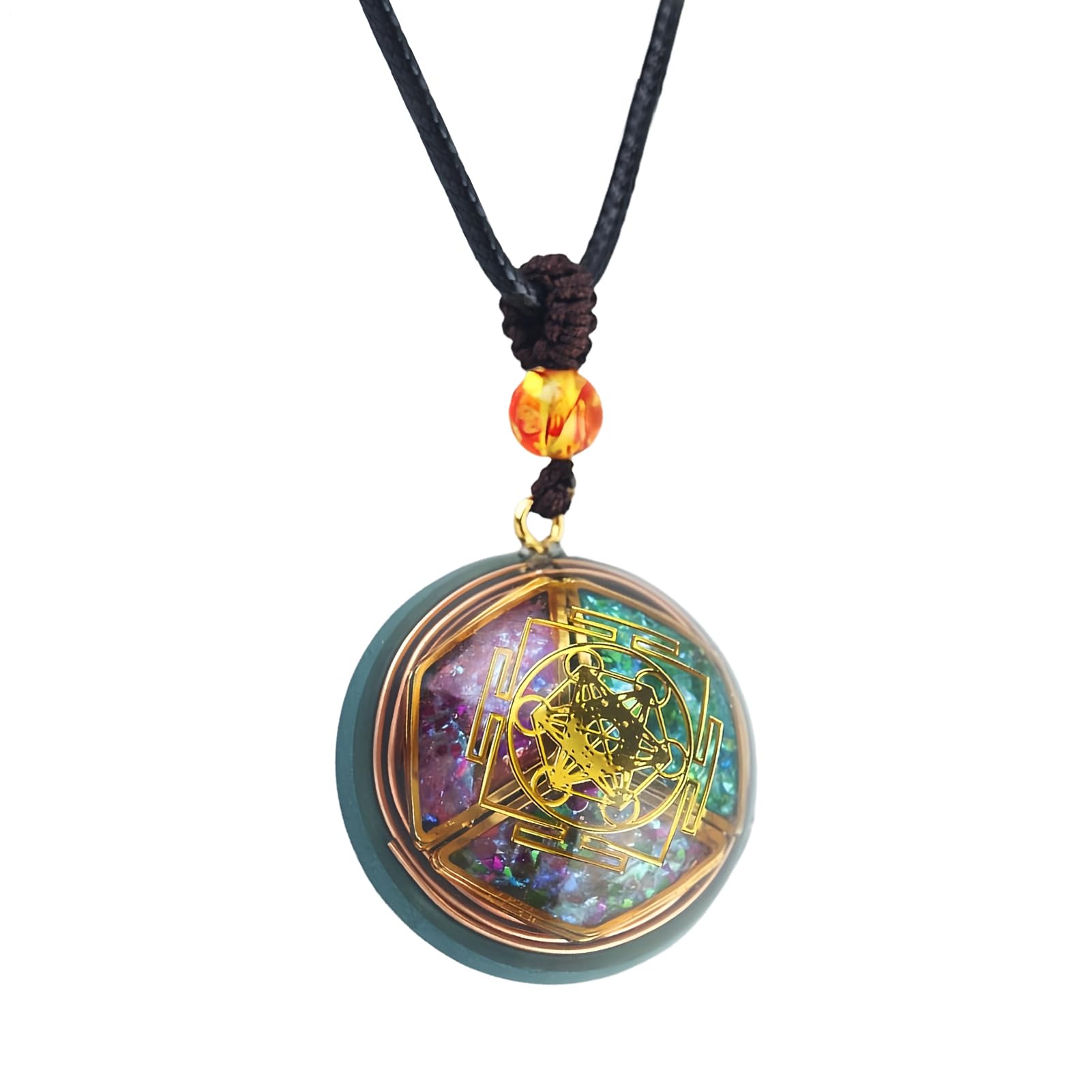 Opilroyn Collier Pendentif - Équilibre Émotionnel Calme Les Bijoux, Le Collier D' Énergétique Magique Pendentif Pour La Protection Spirituelle, L'énergie Positive Et L'équilibre Émotionnel