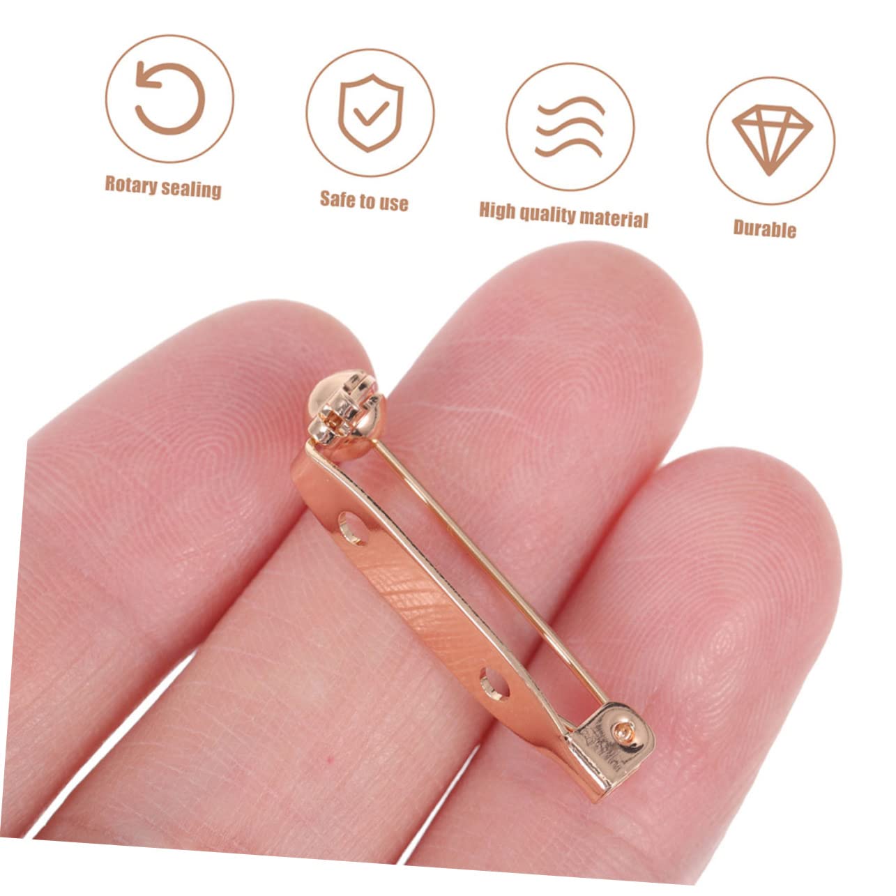 GALPADA Alfiler Broche De Bricolaje Pin De Seguridad Imperdibles Para Placa Abrigos De Seguridad Barra De Insignias Pasador De Barra De Seguridad Pin De Respaldo Cobre Golden